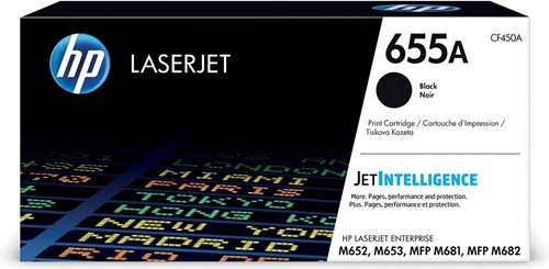 HP toner 655A, 12 500 pagina's, OEM CF450A, zwart 1 Stuk