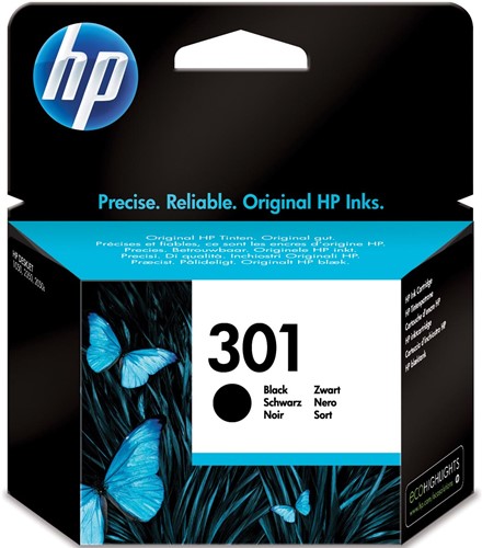 HP inktcartridge 301, 190 pagina's, OEM CH561EE, zwart 1 Stuk