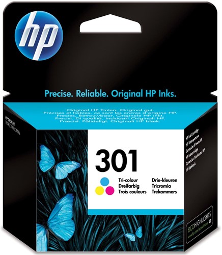 HP inktcartridge 301, 165 pagina's, OEM CH562EE, 3 kleuren 1 Stuk