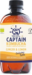 Le Gutsy Captain Kombucha Ginger & Lemon, bouteille de 400 ml, paquet de 12 pièces