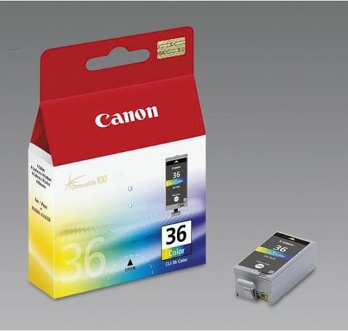 Canon cartouche d'encre CLI-36, 249 pages, OEM 1511B001, 3 couleurs 1 Stuk