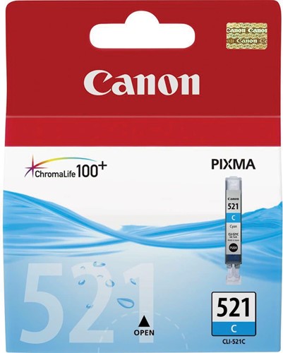 Canon cartouche d'encre CLI-521C, 448 pages, OEM 2934B001, cyan 1 Stuk