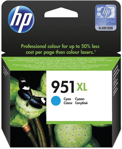 HP cartouche d'encre 951XL, 1.500 pages, OEM CN046AE, cyan 1 Stuk