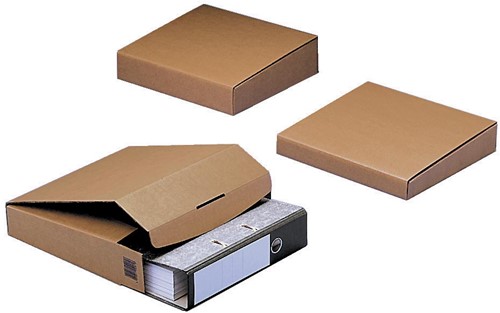 Colompac boîte d'expédition pour classeurs CP058, ft 32,2 x 29,5 x 5 cm, brun