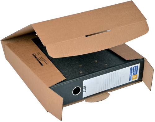 Colompac boîte d'expédition pour classeurs CP058, ft 32,2 x 29,5 x 8 cm, brun