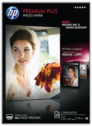 HP Premium Plus fotopapier ft A4, 300 g, pak van 20 vel, semi-glanzend 20 Vel