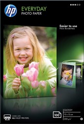 HP Everyday fotopapier ft 10 x 15 cm, 200 g, pak van 100 vel, glanzend 100 Vel
