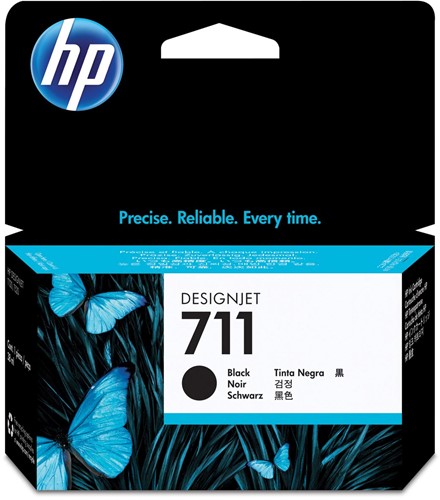 HP inktcartridge 711, 38 ml, OEM CZ129A, zwart 1 Stuk