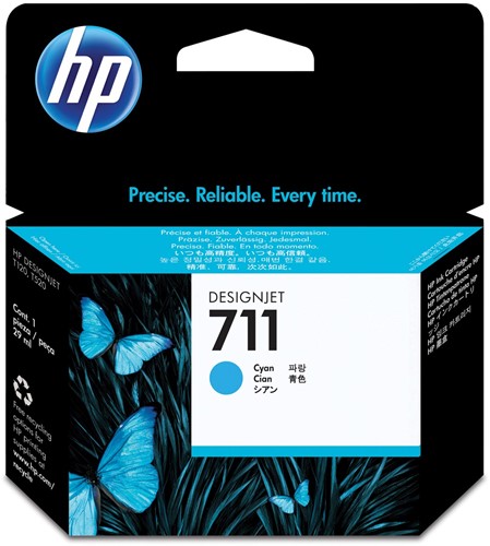 HP inktcartridge 711, 29 ml, OEM CZ130A, cyaan 1 Stuk