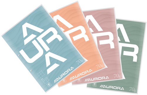 Aurora Splendid cursusblok, ft A4, 70 g/m², 2-gaatsperforatie, geruit 5 mm, 100 vel 1 Stuk
