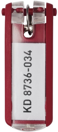 Durable sleutelhanger Key Clip, rood, pak van 6 stuks 1 Stuk