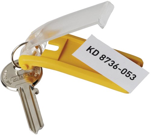 Durable sleutelhanger Key Clip, geel, pak van 6 stuks 1 Stuk