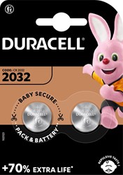 Duracell knoopcel Electronics DL/CR 2032, 3 volt, blister van 2 stuks 2 Stuk