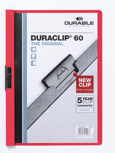 Durable Klemmap Duraclip Original 60 rood 1 Stuk