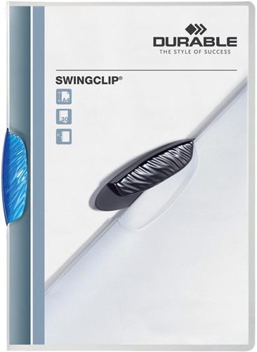 Durable chemise à pince Swingclip bleu transparent