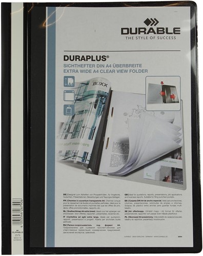 Durable personaliseerbare snelhechtmap Duraplus zwart 1 Stuk