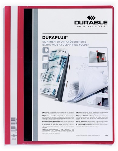 Durable personaliseerbare snelhechtmap Duraplus rood 1 Stuk