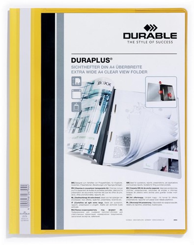 Durable personaliseerbare snelhechtmap Duraplus geel 1 Stuk