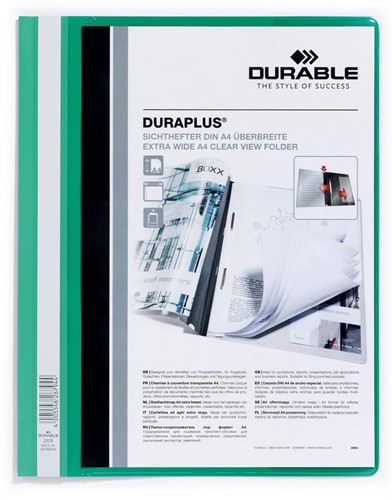 Durable personaliseerbare snelhechtmap Duraplus groen 1 Stuk