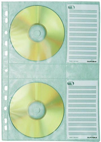 Durable pochette perforée pour CD/DVD