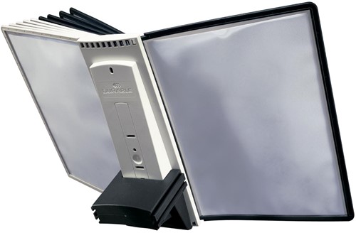 Durable Sherpa Table 10 uitbreidingsmodule voor ref. D563200: set van 10 zichtpanelen grijs/zwart