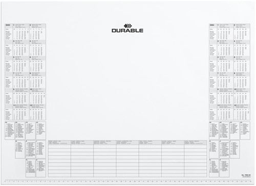 Durable sous-main avec calendrier 2025-2026