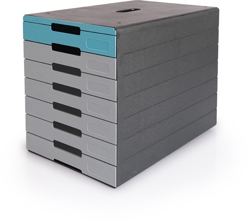 Durable bloc à tiroirs Idealbox Pro, 7 tiroirs, bleu