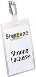 Durable badge avec clip ft 90 x 60 mm, vertical