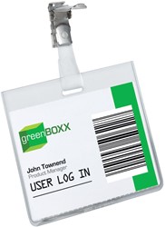 Durable badge avec clip ft 60 x 90 mm, horizontal