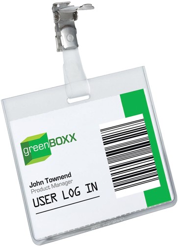 Durable badge avec clip ft 60 x 90 mm, horizontal