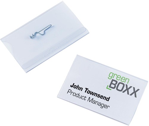 Durable badge avec épingle ft 54 x 90 mm