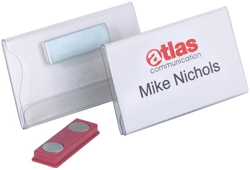 Durable badges avec aimants ft 40 x 75 mm