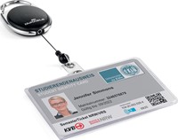 Durable badge flexible avec enrouleur Style, noir-2