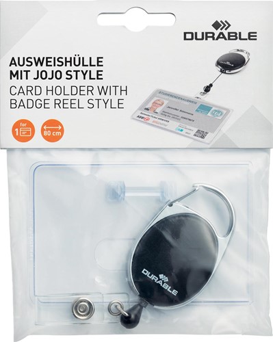 Durable badge flexible avec enrouleur Style, noir-3