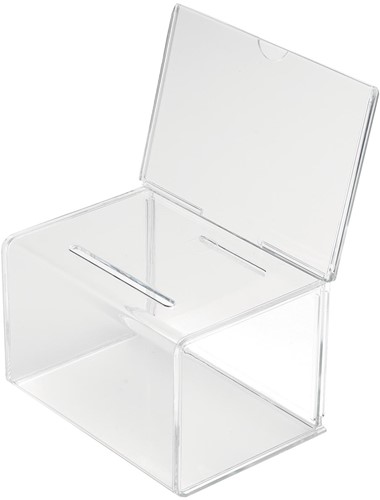Deflecto boîte à idées avec un présentoir de documents, ft 20,5 x 13,5 x 16,5 cm