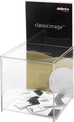Deflecto boîte à idées avec un présentoir de documents, ft 33,8 x 21,5 x 21,3 cm