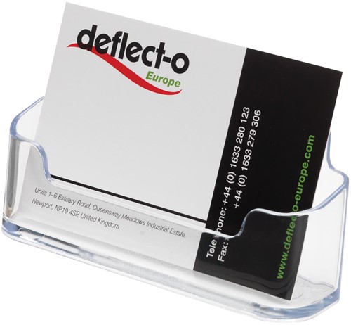 Deflecto Porte-cartes de visite 1 compartiment, transparent