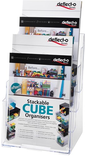 Deflecto présentoir de documents ft A4, 4 compartiments