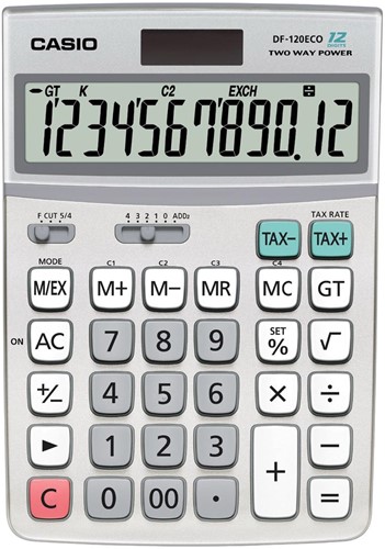 Casio bureaurekenmachine DF-120 ECO 1 Stuk