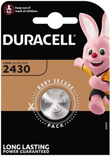 Duracell pile bouton Electronics, CR2430, blister 1 pièce 1 Stuk