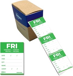 Avery étiquettes alimentaire, HACCP, vendredi, ft 40 x 56 mm, boîte dévidoir de 500 pièces