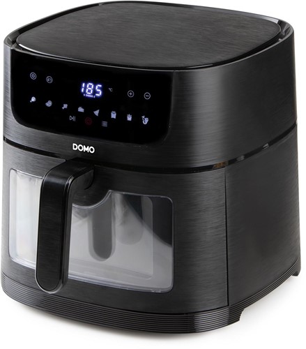 Domo friteuse à air chaud Deli-Fryer avec fenêtre de visualisation, 8 l, noir