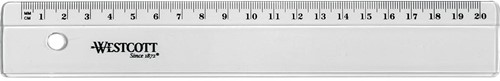 Westcott plastic lat 20 cm, op blister