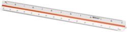Westcott schaallat, 30 cm, 1:2,5; 1:5, 1:10; 1:20; 1:50 en 1:100