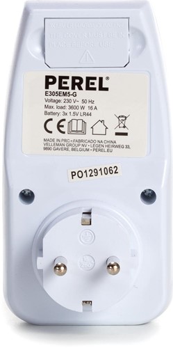 Perel energiemeter, 230 V, 16 A, wit, voor Nederland-2