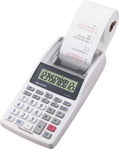 Sharp bureaurekenmachine met telrol EL-1611V