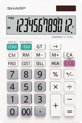 Sharp bureaurekenmachine EL-334W, wit