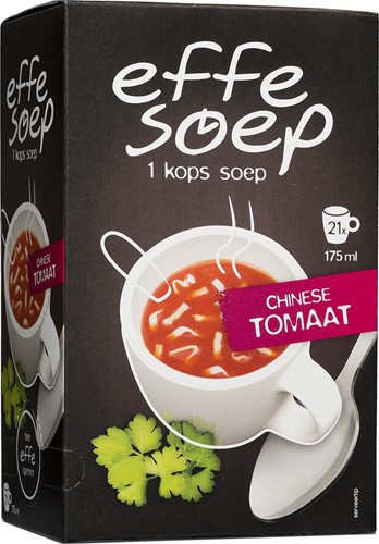 Effe Soep 1-tasse, tomate chinoise, 175 ml, boîte de 21 sachets