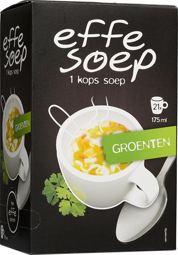 Effe Soep 1-tasse, légumes, 175 ml, boîte de 21 sachets