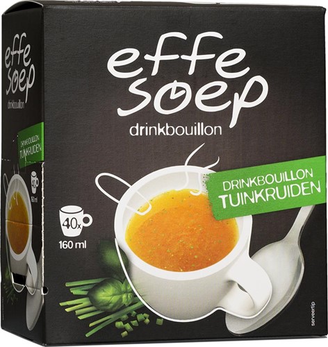 Effe Soep bouillon à boire, herbes du jardin, 160 ml, boîte de 40 sticks